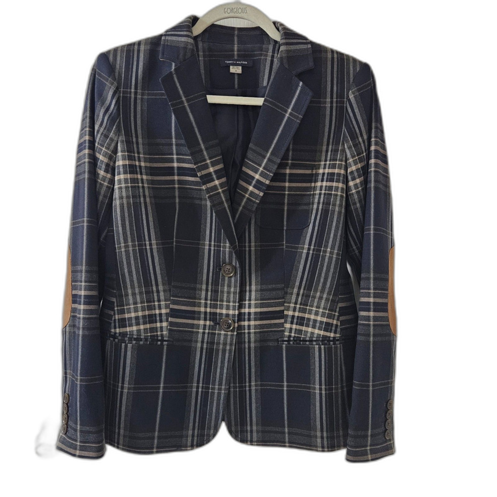 Tommy Hilfiger Navy Plaid Blazer - Picture 5 of 15